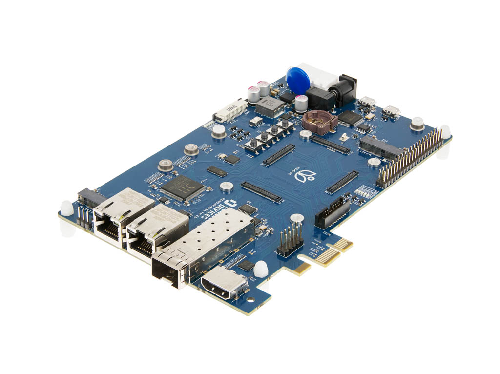 RCHD-PF evaluation board viewed from a left angle